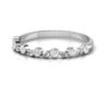 Floral Dot Diamond Ring SI1 H 0.11 Ct Round Cut 14K Solid Yellow Gold Authenticate Certificate
