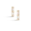 VVS F 0.08Ct Buggettee Diamond Earrings 14K Solid Yellow Gold/White Gold/Rose Gold Authenticate Certificate