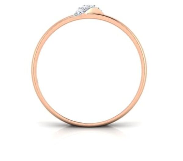 Five Diamond Ring SI1 H 0.05 Ct Round Cut 14K Solid Yellow Gold Authenticate Certificate