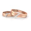 Five Diamond Ring SI1 H 0.05 Ct Round Cut 14K Solid Yellow Gold Authenticate Certificate