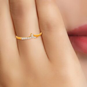 Delicate SI H 0.10Ct Round Real Diamond/Lab Grown Diamond 14Kt White Gold/Rose Gold/ Yellow Gold Anniversary/Wedding Ring With Certificate