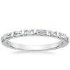 Total 8 Baguette Band SI F-G 0.26 Ct Diamond Prong Set 14K Solid Yellow Gold/White Gold/Rose Gold Authenticate Certificate