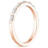 Total 8 Baguette Band SI F-G 0.26 Ct Diamond Prong Set 14K Solid Yellow Gold/White Gold/Rose Gold Authenticate Certificate