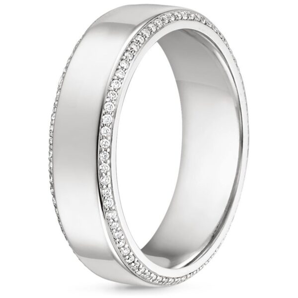Eternity Men's Band SI H 0.42Ct Real Diamond Ring 14Kt White Gold/Yellow Gold/Rose Gold With Authenticate Certificate For Father's Day