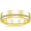 Eternity Men's Band SI H 0.19Ct Real Diamond Ring 14Kt White Gold/Yellow Gold/Rose Gold With Authenticate Certificate