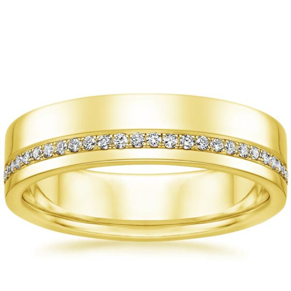 Eternity Men's Band SI H 0.19Ct Real Diamond Ring 14Kt White Gold/Yellow Gold/Rose Gold With Authenticate Certificate