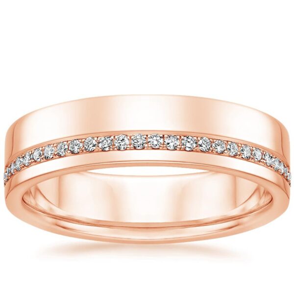 Eternity Men's Band SI H 0.19Ct Real Diamond Ring 14Kt White Gold/Yellow Gold/Rose Gold With Authenticate Certificate
