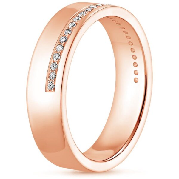 Eternity Men's Band SI H 0.19Ct Real Diamond Ring 14Kt White Gold/Yellow Gold/Rose Gold With Authenticate Certificate