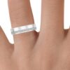 Eternity Men's Band SI H 0.19Ct Real Diamond Ring 14Kt White Gold/Yellow Gold/Rose Gold With Authenticate Certificate