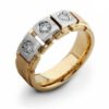 Men's Band SI H 0.30Ct Real Diamond Ring 14Kt White Gold/Yellow Gold/Rose Gold With Authenticate Certificate For Father's Day