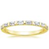 Total 8 Baguette Band SI F-G 0.26 Ct Diamond Prong Set 14K Solid Yellow Gold/White Gold/Rose Gold Authenticate Certificate