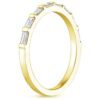 Total 8 Baguette Band SI F-G 0.26 Ct Diamond Prong Set 14K Solid Yellow Gold/White Gold/Rose Gold Authenticate Certificate