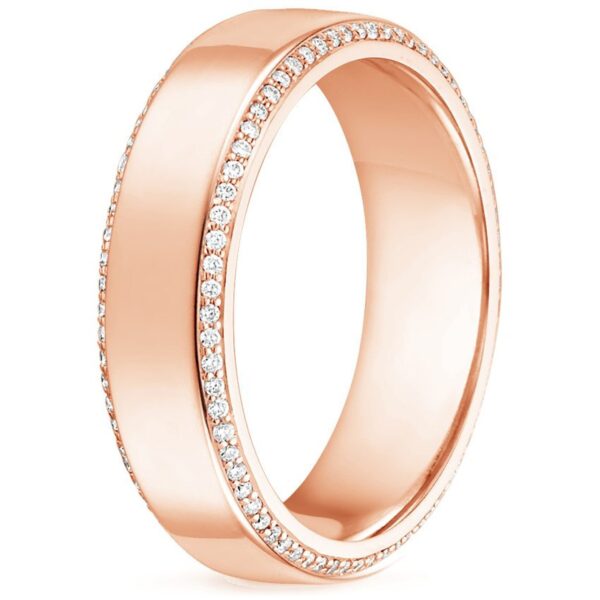 Eternity Men's Band SI H 0.42Ct Real Diamond Ring 14Kt White Gold/Yellow Gold/Rose Gold With Authenticate Certificate For Father's Day