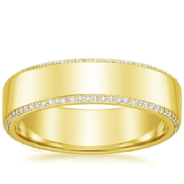 Eternity Men's Band SI H 0.42Ct Real Diamond Ring 14Kt White Gold/Yellow Gold/Rose Gold With Authenticate Certificate For Father's Day