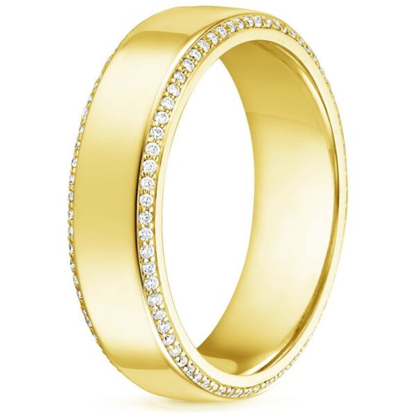 Eternity Men's Band SI H 0.42Ct Real Diamond Ring 14Kt White Gold/Yellow Gold/Rose Gold With Authenticate Certificate For Father's Day