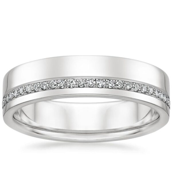 Eternity Men's Band SI H 0.19Ct Real Diamond Ring 14Kt White Gold/Yellow Gold/Rose Gold With Authenticate Certificate