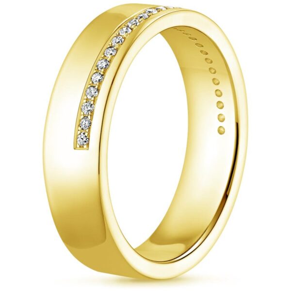 Eternity Men's Band SI H 0.19Ct Real Diamond Ring 14Kt White Gold/Yellow Gold/Rose Gold With Authenticate Certificate