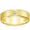 Solitaire Men's Band SI H 0.10Ct Real Diamond Ring 14Kt White Gold/Yellow Gold/Rose Gold With Authenticate Certificate For Father's Day