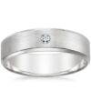 Solitaire Men's Band SI H 0.10Ct Real Diamond Ring 14Kt White Gold/Yellow Gold/Rose Gold With Authenticate Certificate For Father's Day