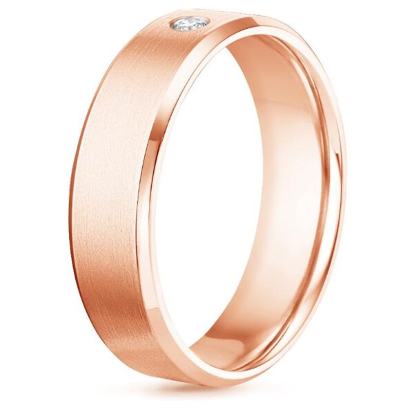 Solitaire Men's Band SI H 0.10Ct Real Diamond Ring 14Kt White Gold/Yellow Gold/Rose Gold With Authenticate Certificate For Father's Day