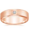 Solitaire Men's Band SI H 0.10Ct Real Diamond Ring 14Kt White Gold/Yellow Gold/Rose Gold With Authenticate Certificate For Father's Day