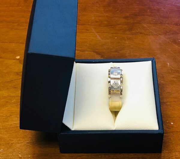 Men's Band SI H 0.30Ct Real Diamond Ring 14Kt White Gold/Yellow Gold/Rose Gold With Authenticate Certificate For Father's Day