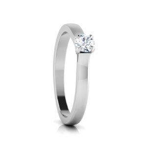 Sparkling Solitaire Ring Studded With SI1 F-G 0.30 Ct Lab Grown Certified Diamond Made in14Kt White Gold/Yellow Gold/Rose Gold