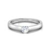 Sparkling Solitaire Ring Studded With SI1 F-G 0.30 Ct Lab Grown Certified Diamond Made in14Kt White Gold/Yellow Gold/Rose Gold