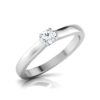 Sparkling Solitaire Ring Studded With SI1 F-G 0.30 Ct Lab Grown Certified Diamond Made in14Kt White Gold/Yellow Gold/Rose Gold