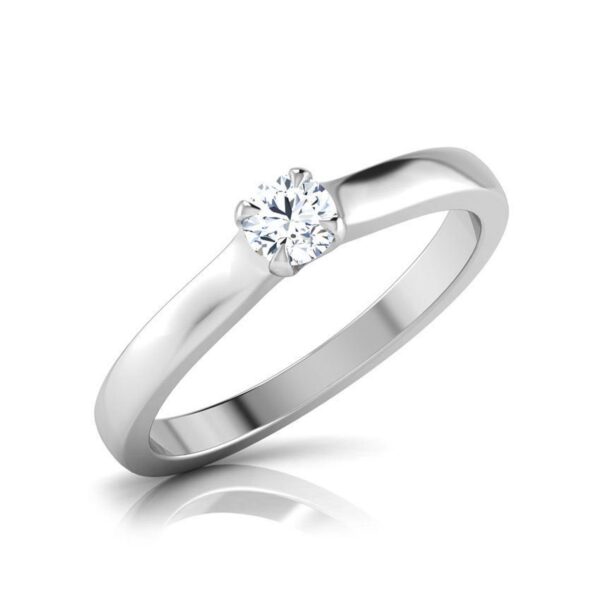 Sparkling Solitaire Ring Studded With SI1 F-G 0.30 Ct Lab Grown Certified Diamond Made in14Kt White Gold/Yellow Gold/Rose Gold