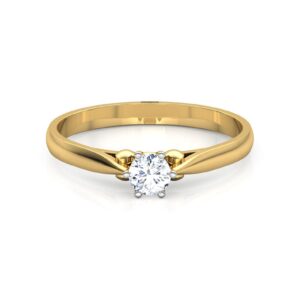 Amazing Solitaire Ring Studded With SI1 F-G 0.20 Ct Lab Grown Certified Diamond Made in 14Kt White Gold/Yellow Gold/Rose Gold