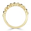 Unique 0.22 Ct Black Round Treated Diamond 14K Rose Gold/Yellow Gold/White Gold Prong Setting Ring With Authenticate Certificate