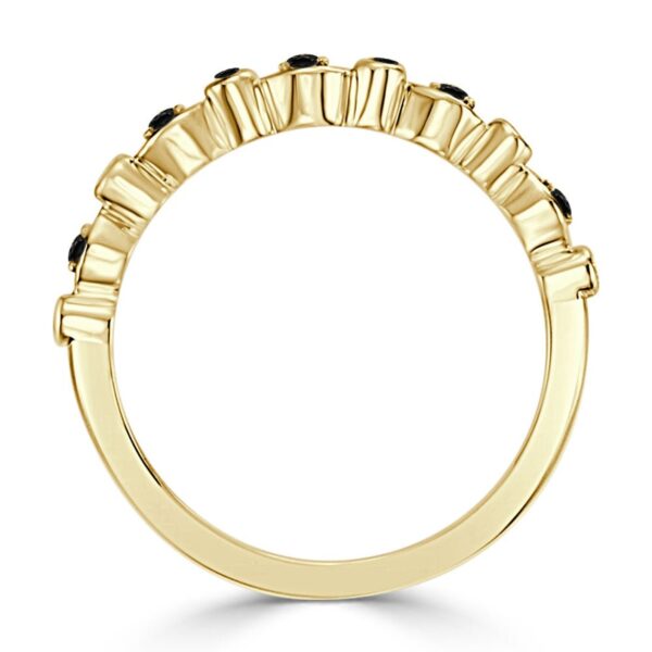 Unique 0.22 Ct Black Round Treated Diamond 14K Rose Gold/Yellow Gold/White Gold Prong Setting Ring With Authenticate Certificate