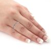 Unique 0.22 Ct Black Round Treated Diamond 14K Rose Gold/Yellow Gold/White Gold Prong Setting Ring With Authenticate Certificate