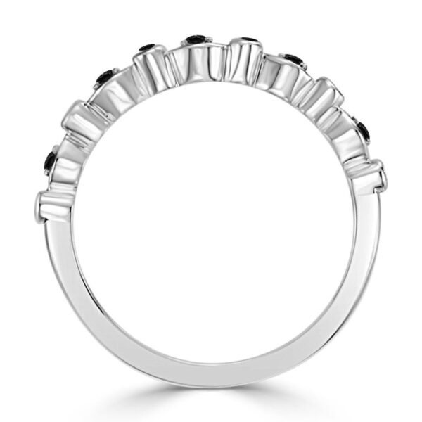 Unique 0.22 Ct Black Round Treated Diamond 14K Rose Gold/Yellow Gold/White Gold Prong Setting Ring With Authenticate Certificate