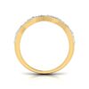 KISS Diamond Band SI1 H 0.15 Ct Round Cut Diamond Ring For Valantine Day Special 14K Solid Yellow Gold Authenticate Certificate