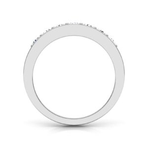 Beautiful Diamond Band SI1 H 0.50 Ct Round Cut Diamond Ring For Valantine Day Special 14K Solid White Gold Authenticate Certificate