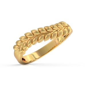 Ancient Leaf Shape Ring For Valantine Day Special Made in 14kt yellow Gold