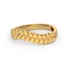 Ancient Leaf Shape Ring For Valantine Day Special Made in 14kt yellow Gold