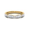 KISS Diamond Band SI1 H 0.15 Ct Round Cut Diamond Ring For Valantine Day Special 14K Solid Yellow Gold Authenticate Certificate