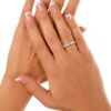 KISS Diamond Band SI1 H 0.15 Ct Round Cut Diamond Ring For Valantine Day Special 14K Solid Yellow Gold Authenticate Certificate