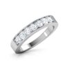Beautiful Diamond Band SI1 H 0.50 Ct Round Cut Diamond Ring For Valantine Day Special 14K Solid White Gold Authenticate Certificate