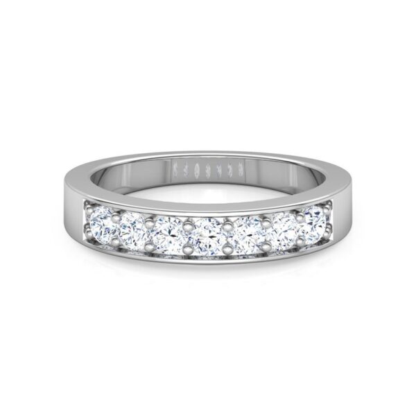 Beautiful Diamond Band SI1 H 0.50 Ct Round Cut Diamond Ring For Valantine Day Special 14K Solid White Gold Authenticate Certificate