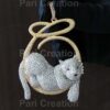 Iced Out Bear Pendant 2.5"High and 2"Wide Made in 925 Sterling Silver Embellished With Shinny Moissanite Diamond For Birthday And Party Gift