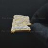 Iced Out letter Customized Pendant of 1" high 2" wide Made in 925 Sterling Silver Embellished With Moissanite Diamonds For Memorial Gift