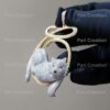 Iced Out Bear Pendant 2.5"High and 2"Wide Made in 925 Sterling Silver Embellished With Shinny Moissanite Diamond For Birthday And Party Gift