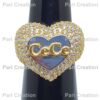 Iced Out Heart Shape Custom Name Ring Made In 925 Sterling Silver With Moissanite/CZ Stones, Any Name Can be Customize, Valentine Gift