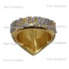 Iced Out Heart Shape Custom Name Ring Made In 925 Sterling Silver With Moissanite/CZ Stones, Any Name Can be Customize, Valentine Gift