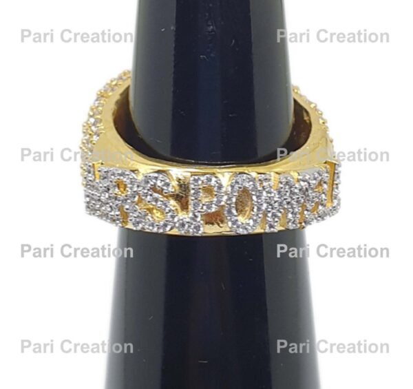 Iced Out Heart Shape Custom Name Ring Made In 925 Sterling Silver With Moissanite/CZ Stones, Any Name Can be Customize, Valentine Gift
