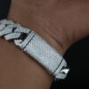 Iced Out 18 mm Miami Cuban Link Bracelet Made in 925Sterling Silver Studded With Shinny Moissanite Diamond For Birthday And Anniversary Gift